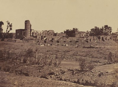 Graveyard at a residency at Lucknow, c.1858 by English Photographer